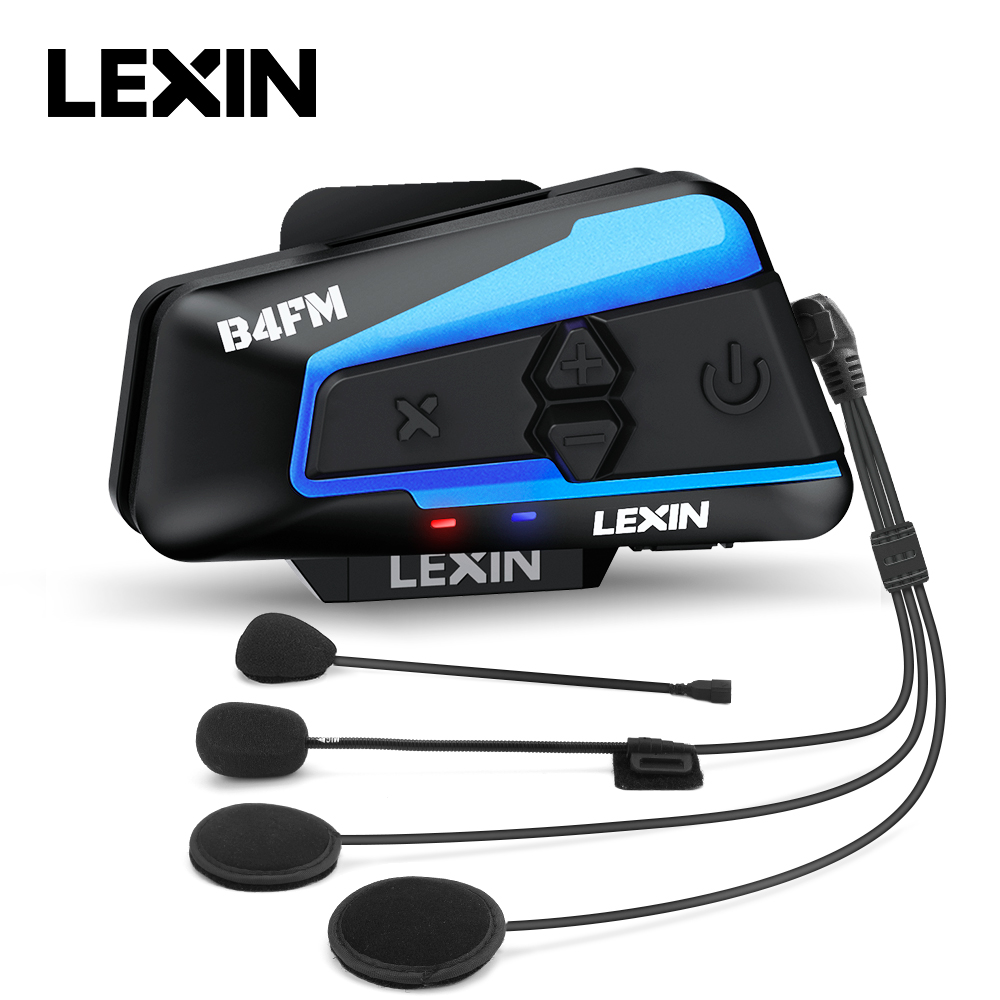 Universal Motorcycle Helmet Intercom Headset - Lexin B4FM-X dla 10. zawodników domofon