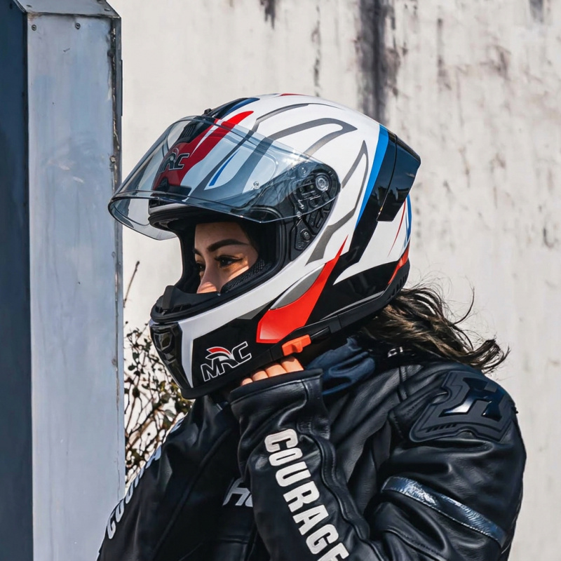 Dual Visor Motorcycle Racing Helmet - Kask motocyklowy integralny 2026 MRC, modułowy,