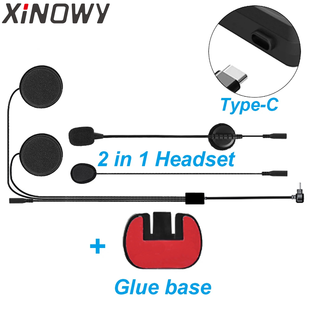 Full Face Motorcycle Helmet With Bluetooth - Typu C USB-C dla Xinowy V6