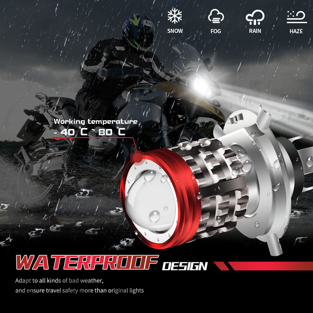 Universal Motorcycle Led Headlight Projector - Uniwersalny reflektor motocyklowy H4 LED BA20D
