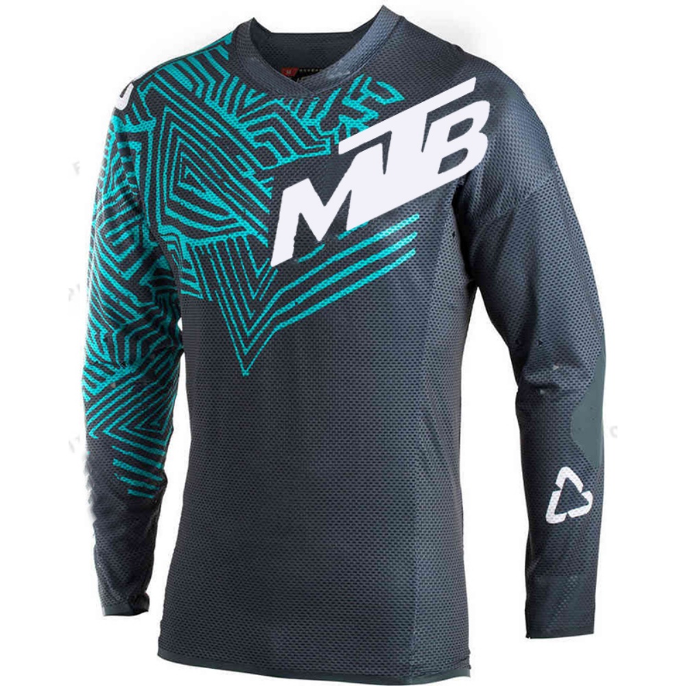 Riding Gear - Koszulka rowerowa z długim rękawem, oddychająca,