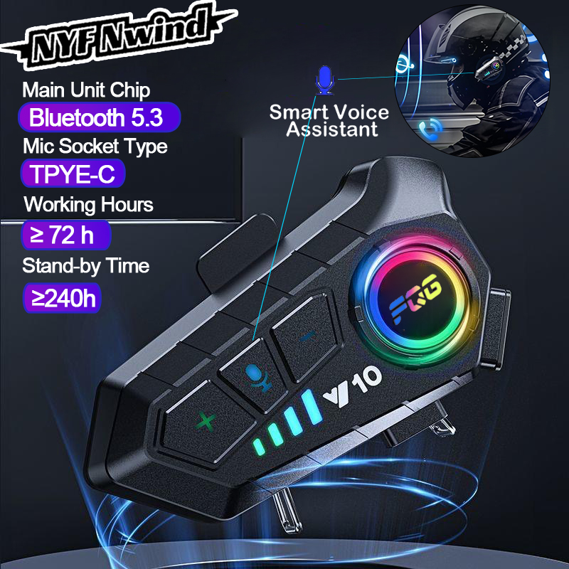Full Face Motorcycle Helmet With Bluetooth - Motocykl 5.3 zestaw słuchawkowy Bluetooth kask