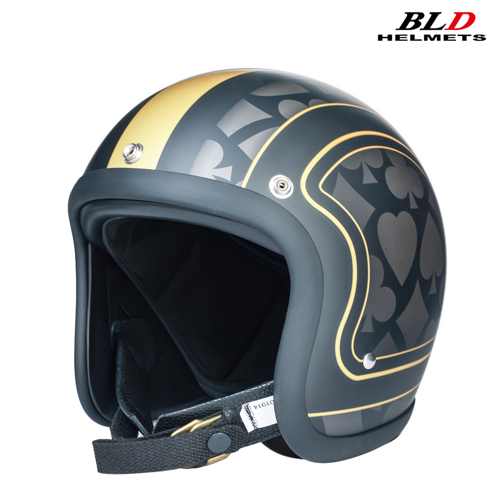 Vintage Open Face Retro Helmet - Niskoprofilowy hełm motocyklowy w stylu japońskim