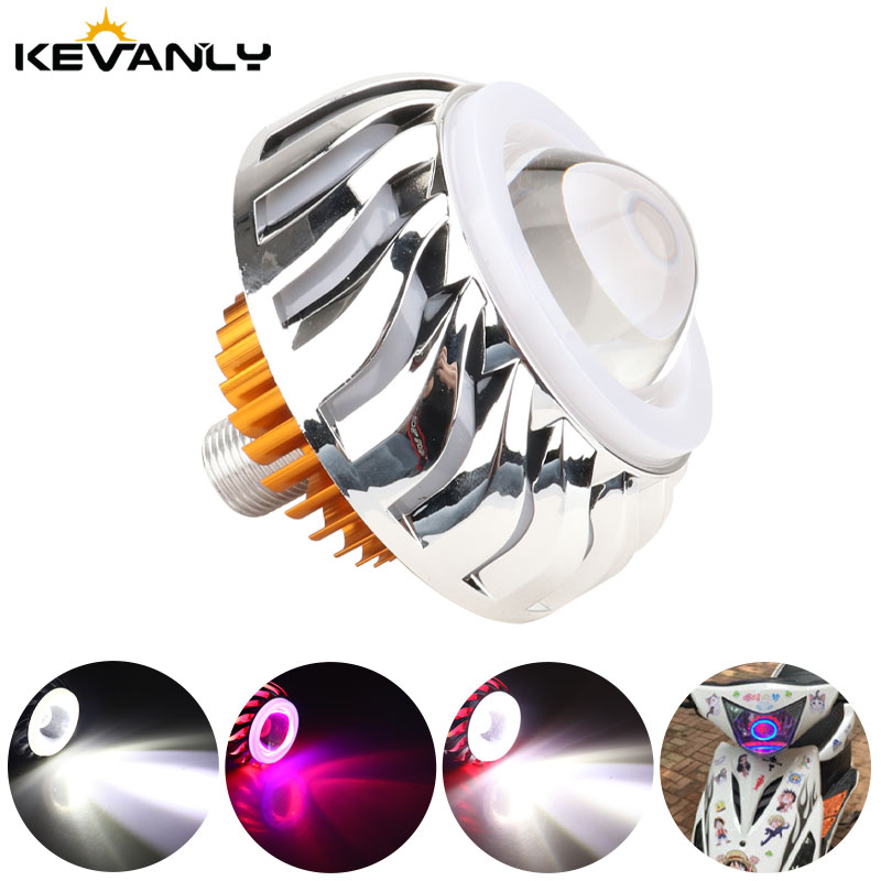Universal Motorcycle Led Headlight Projector - 1 szt. Reflektor motocyklowy samochodowa podwójna