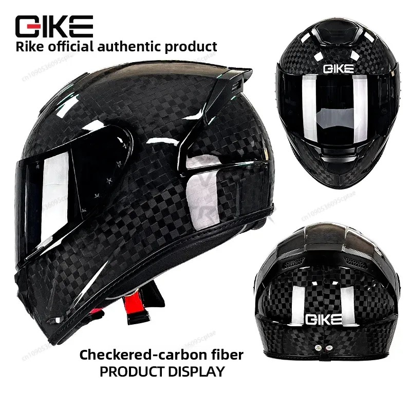 Carbon Fiber Lightweight Motorcycle Helmet - Kask motocyklowy QIKE z włókna węglowego