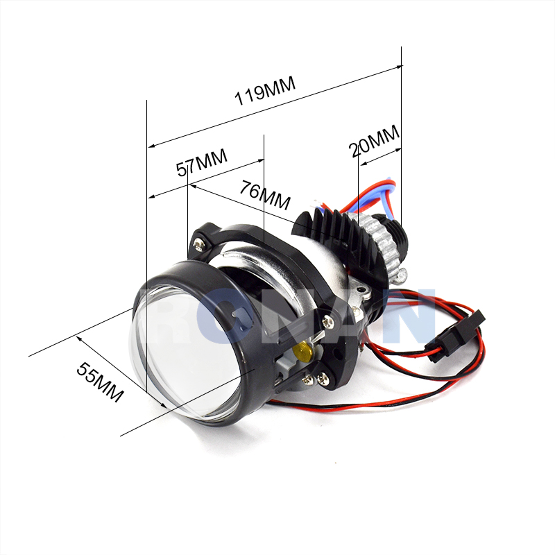 RONAN 2.0 cal Mini Bi-projekto – Universal Motorcycle Led Headlight Projector recenzja i cena
