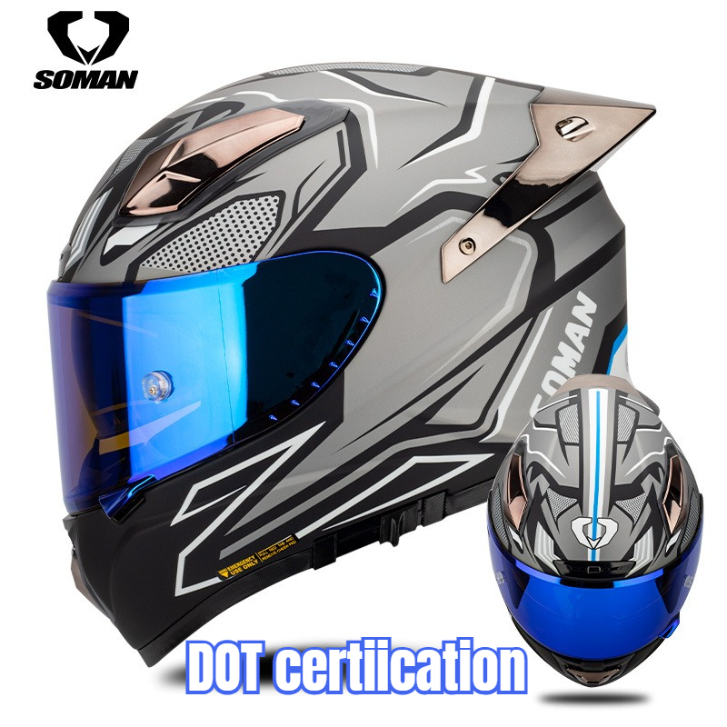 Kask motocyklowy Soman z włókn – Carbon Fiber Lightweight Motorcycle Helmet recenzja i cena