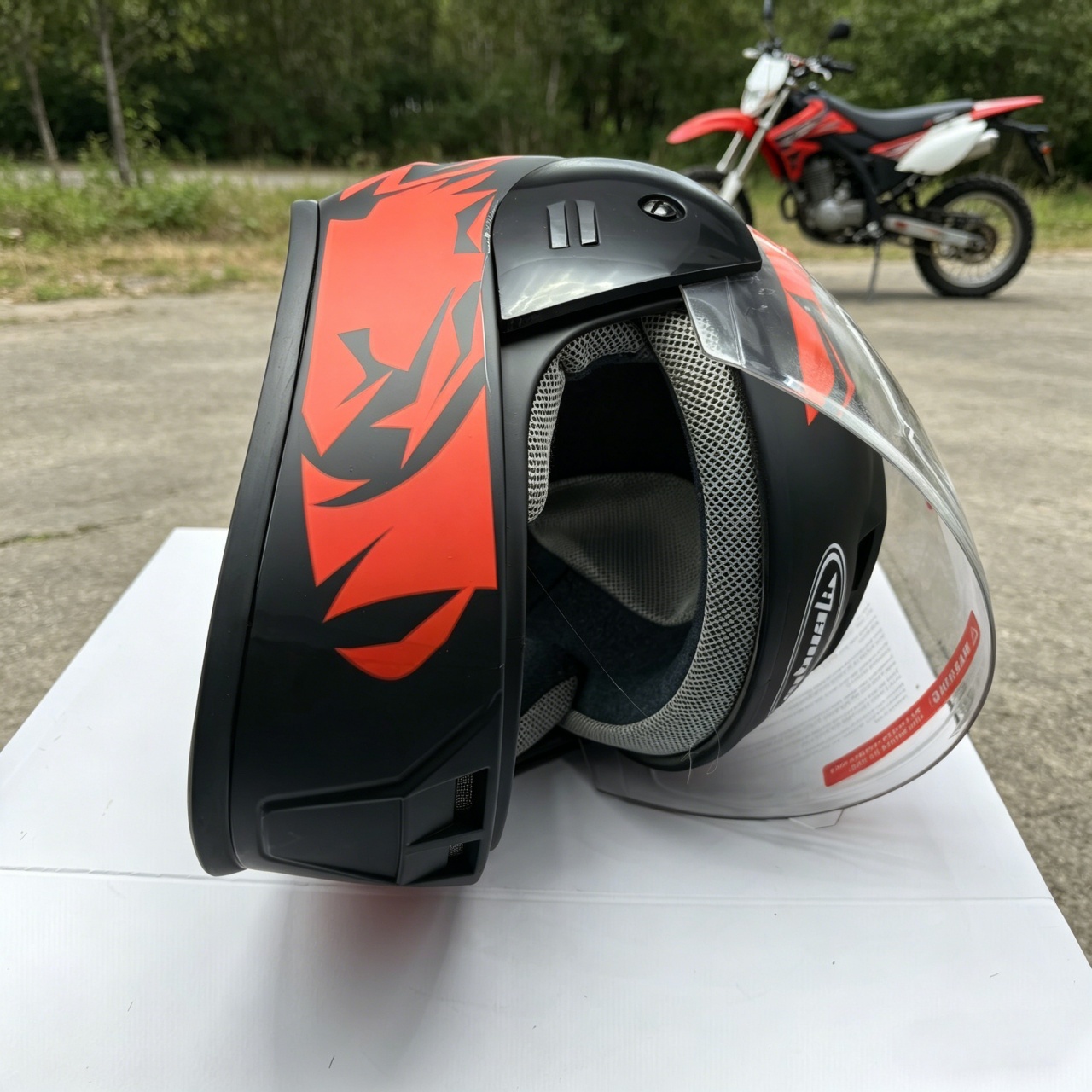 Kask motocyklowy integralny z  – Dual Visor Motorcycle Racing Helmet recenzja i cena