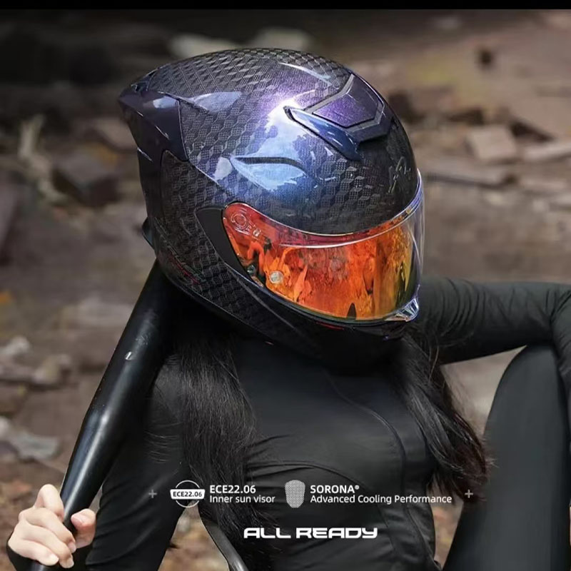 AR 12K kask motocyklowy z włók – Carbon Fiber Lightweight Motorcycle Helmet recenzja i cena