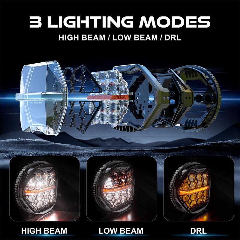 Reflektor LED okrągły 5,75 cal – Universal Motorcycle Led Headlight Projector recenzja i cena