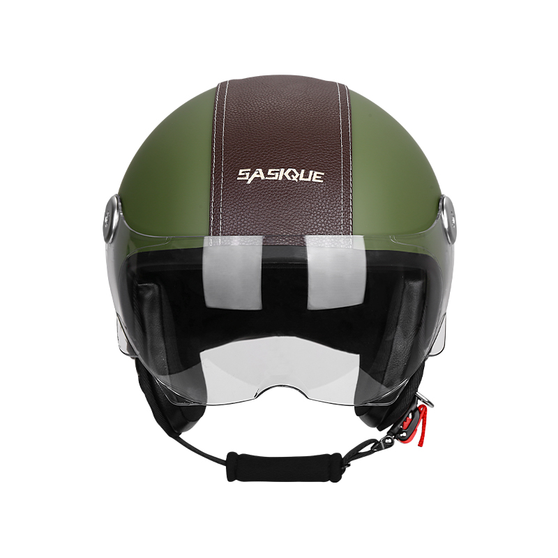Klasyczny otwarty kask motocyk – Vintage Open Face Retro Helmet recenzja i cena