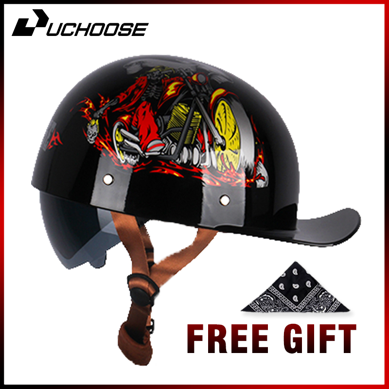 Uchoose letni motocykl Casque  – Vintage Open Face Retro Helmet recenzja i cena