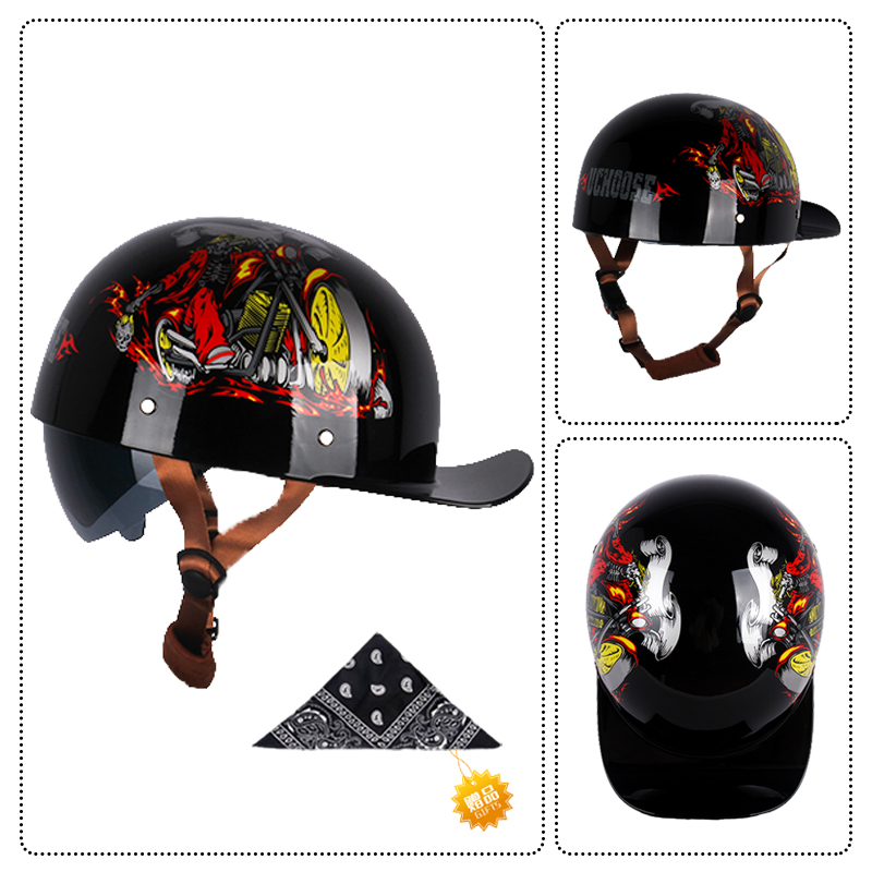 Uchoose letni motocykl Casque  – Vintage Open Face Retro Helmet recenzja i cena