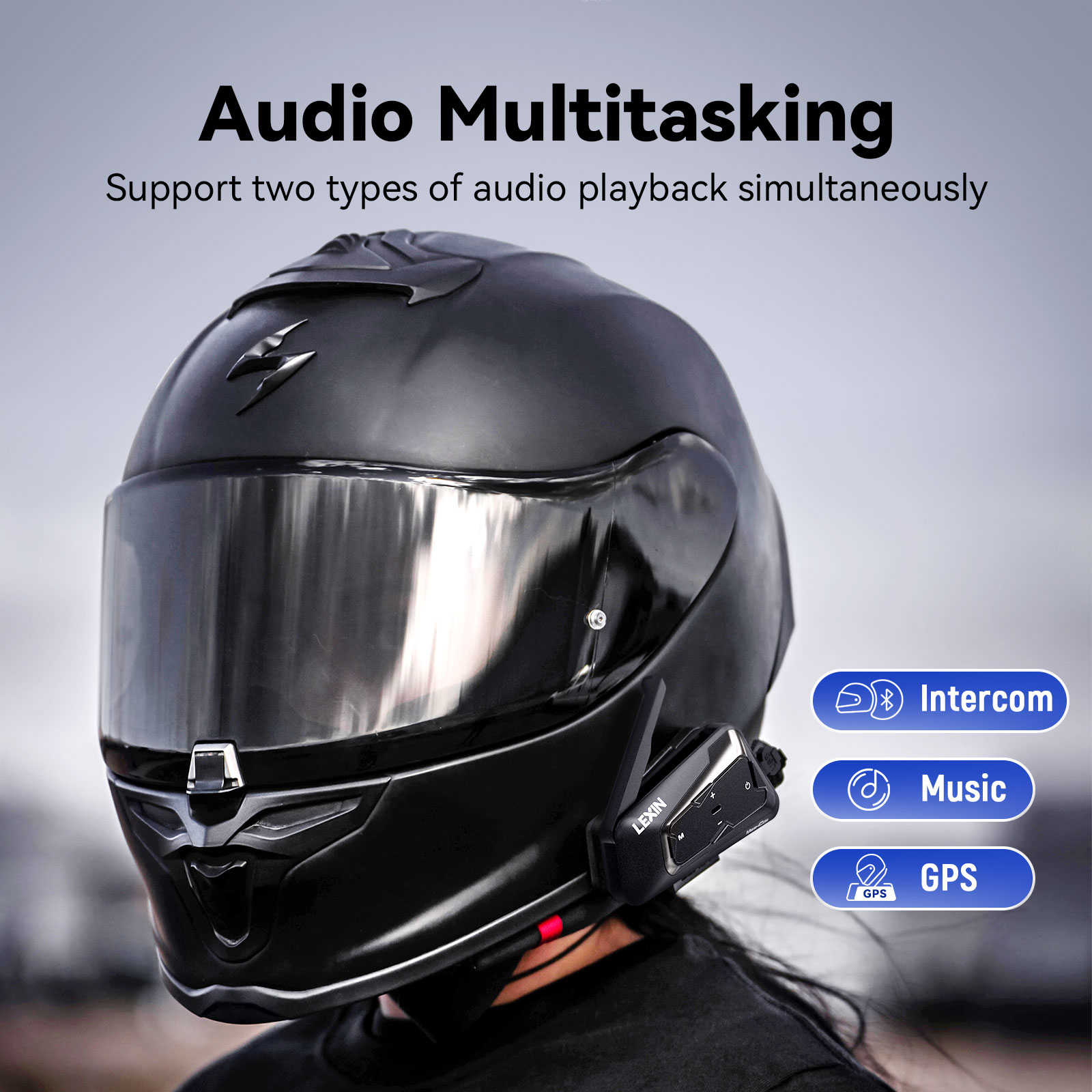 LEXIN-MeshCom Motocyklowy zest – Universal Motorcycle Helmet Intercom Headset recenzja i cena
