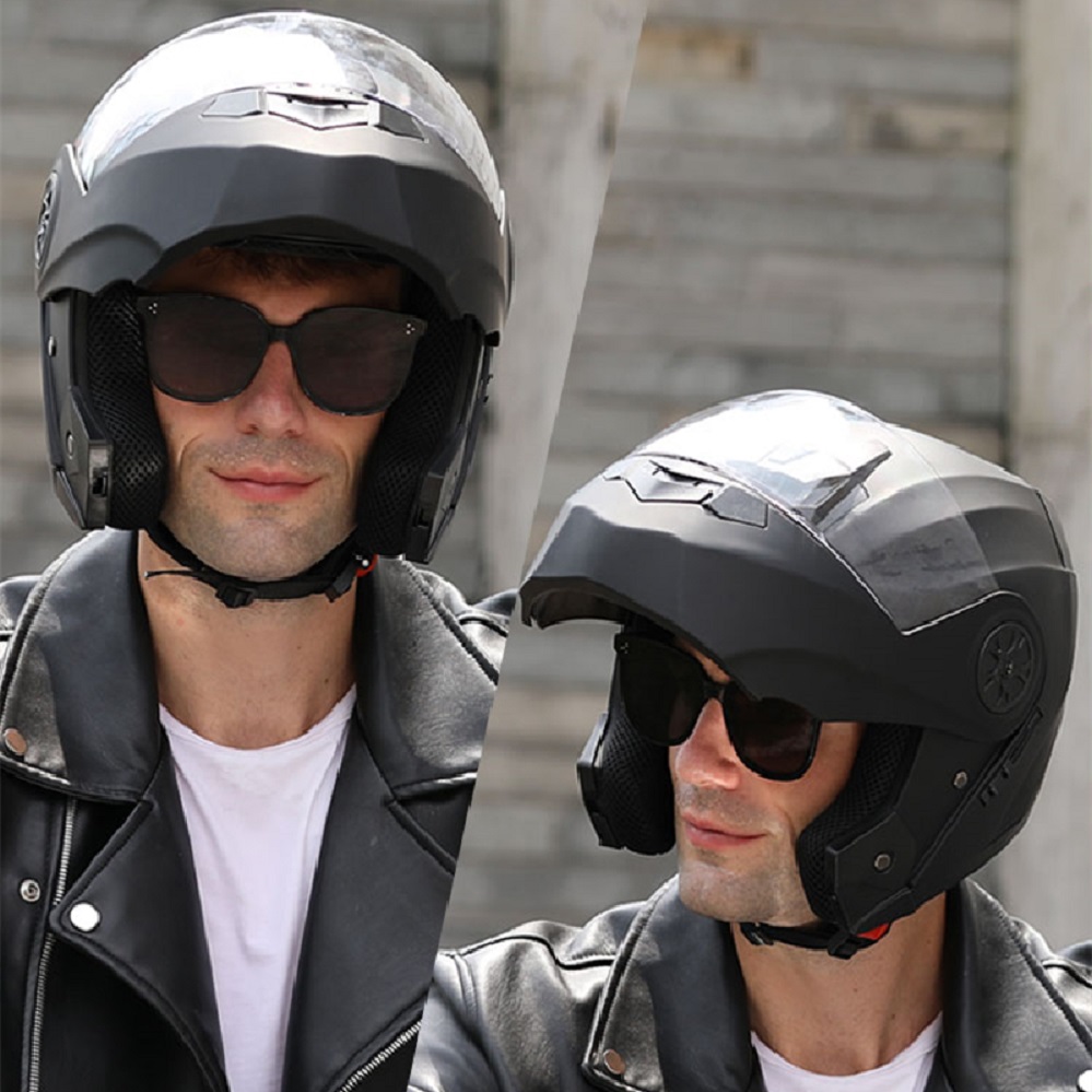 Podwójne wizjery Kask Bluetoot – Full Face Motorcycle Helmet With Bluetooth recenzja i cena