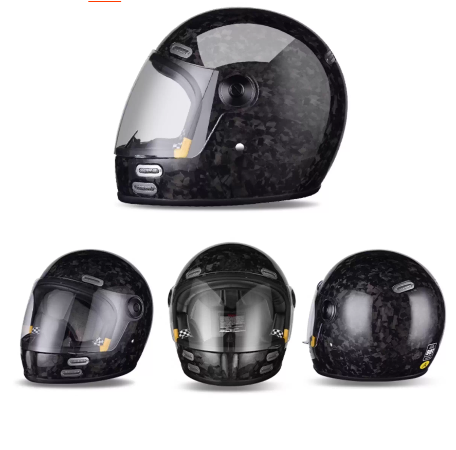 Kask integralny z włókna węglo – Carbon Fiber Lightweight Motorcycle Helmet recenzja i cena
