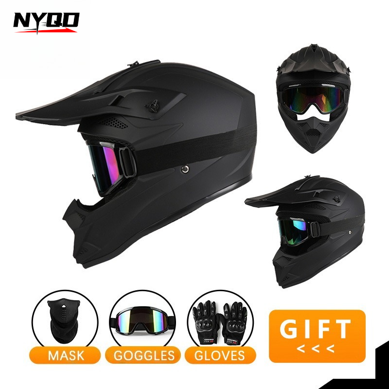 Kask motocyklowy na całą twarz – Off Road Motocross Helmet Goggles Set recenzja i cena