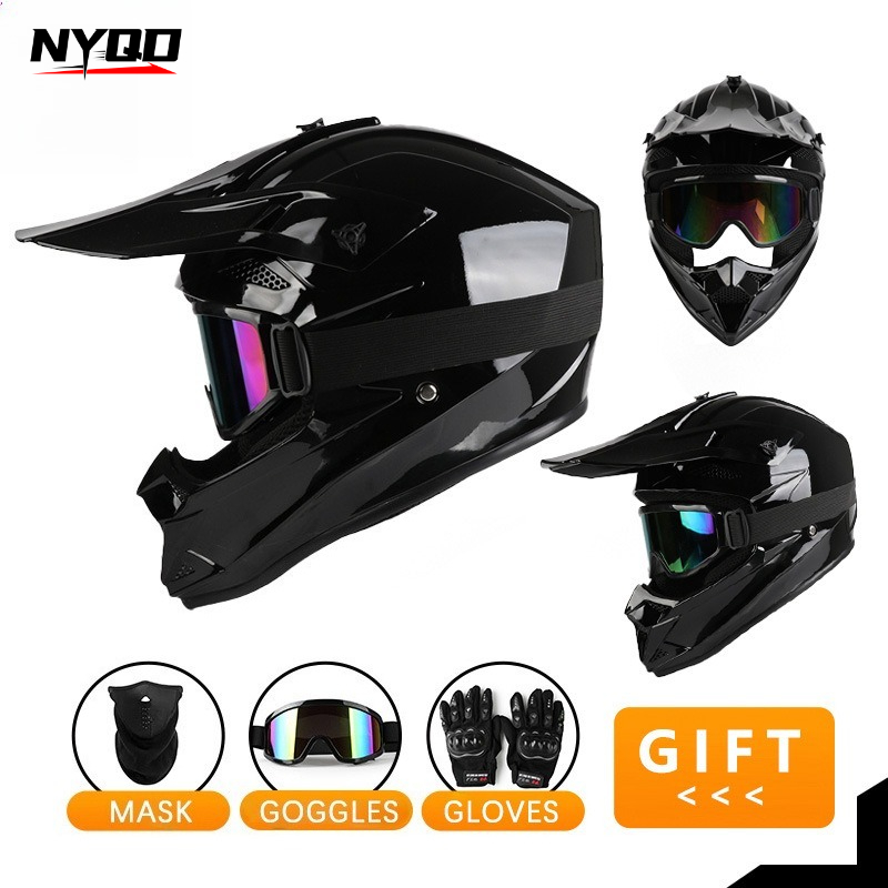 Kask motocyklowy na całą twarz – Off Road Motocross Helmet Goggles Set recenzja i cena