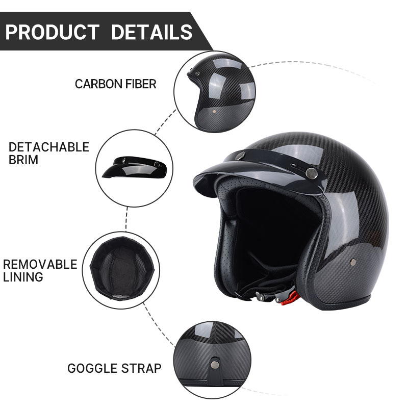 Super lekki kask z włókna węgl – Carbon Fiber Lightweight Motorcycle Helmet recenzja i cena