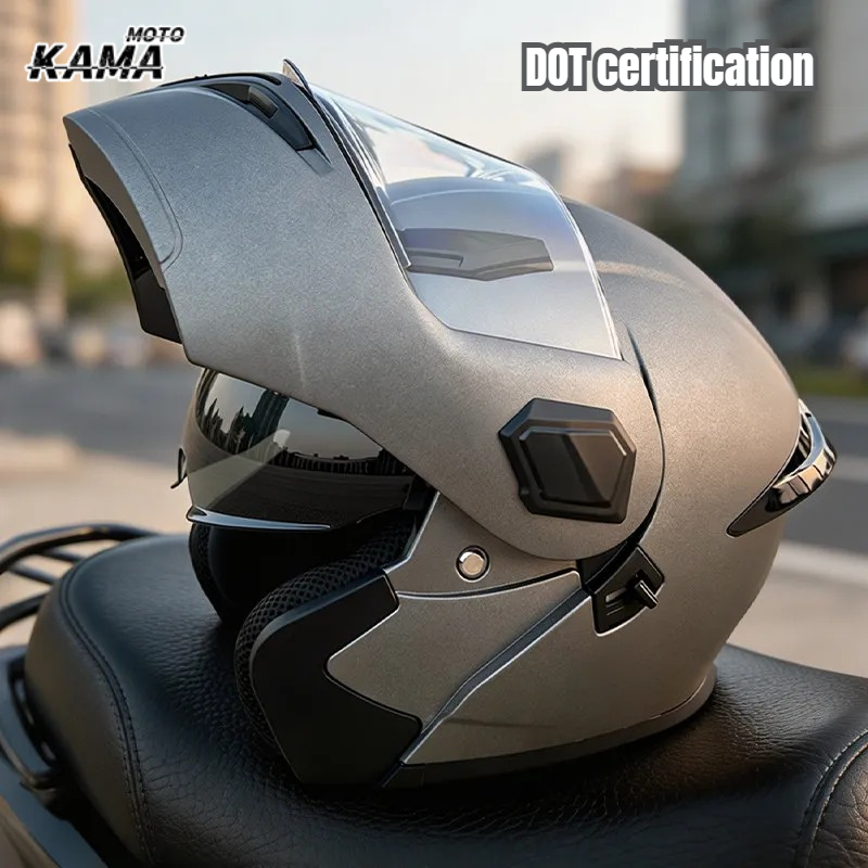 Kask motocyklowy modułowy z po – Modular Flip Up Motorcycle Helmet Dot Approved recenzja i cena