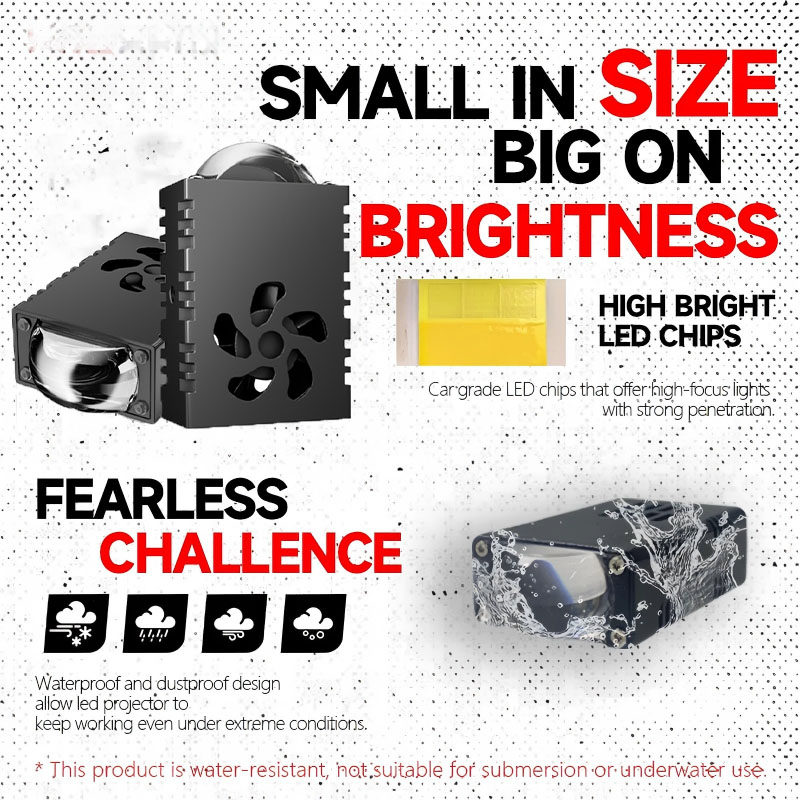 1 SZT./2 SZT. Mini LED Reflekt – Universal Motorcycle Led Headlight Projector recenzja i cena