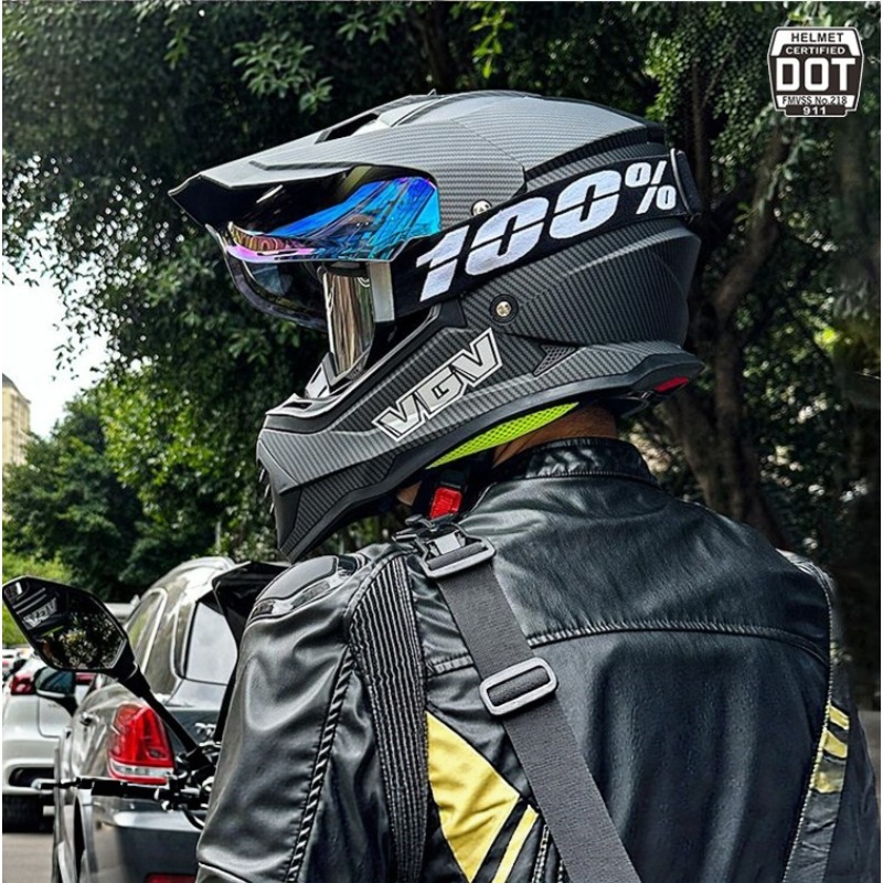 Kask motocyklowy VGV Motocross – Full Face Motorcycle Helmet With Bluetooth recenzja i cena