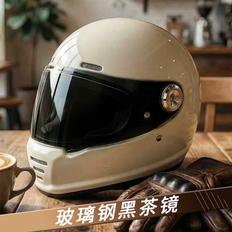 Kask motocyklowy retro z włókn – Carbon Fiber Lightweight Motorcycle Helmet recenzja i cena