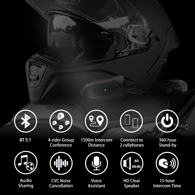 GOCOM4 interkom motocyklowy na – Universal Motorcycle Helmet Intercom Headset recenzja i cena