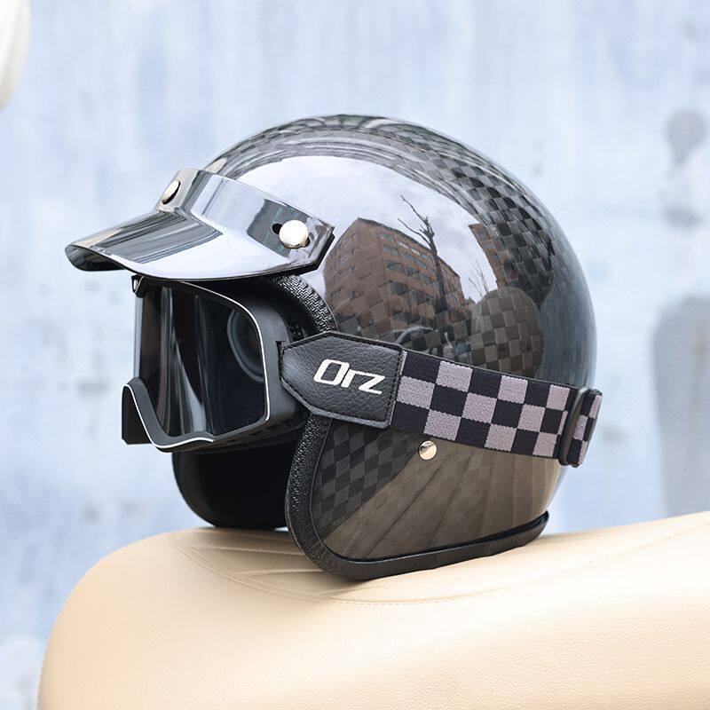 Kask motocyklowy z włókna węgl – Carbon Fiber Lightweight Motorcycle Helmet recenzja i cena