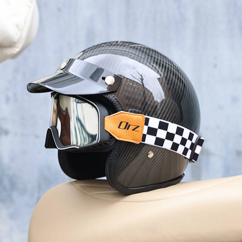 Kask motocyklowy z włókna węgl – Carbon Fiber Lightweight Motorcycle Helmet recenzja i cena