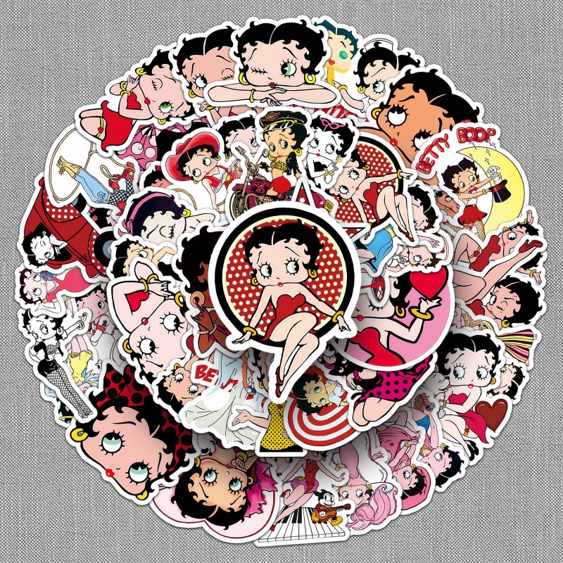 Naklejki Betty Boop, 50 sztuk, – Atv Parts recenzja i cena