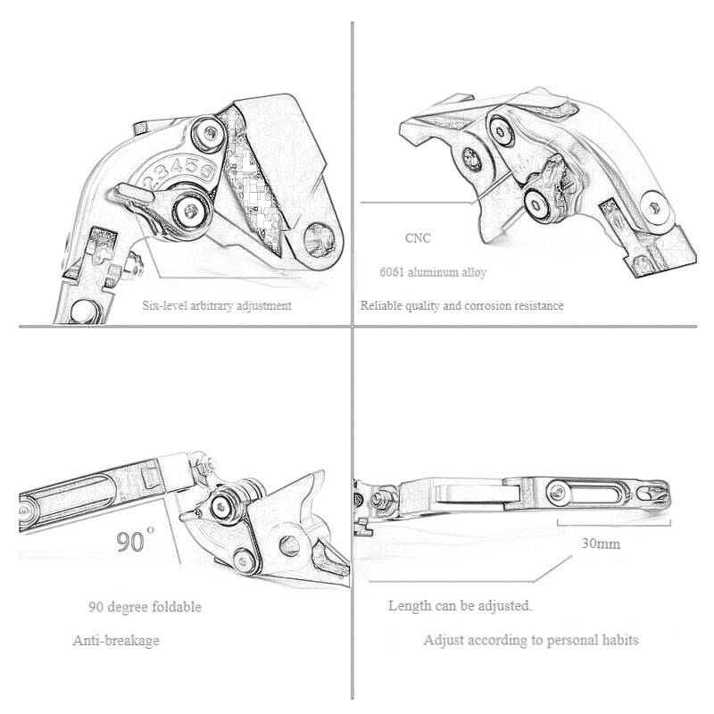 Dźwignie sprzęgła i hamulca mo – Cnc Aluminum Adjustable Brake Clutch Levers recenzja i cena